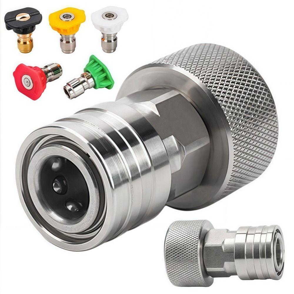 5 Nozzle Garden Hose To Power Washer Adapter Stainless Steel Hose Adapter Kit For Garden Etc