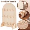 Wooden Jewelry Storage Rack Arch Ring Holder Multifunctional Earring Display Rack  Trade Show