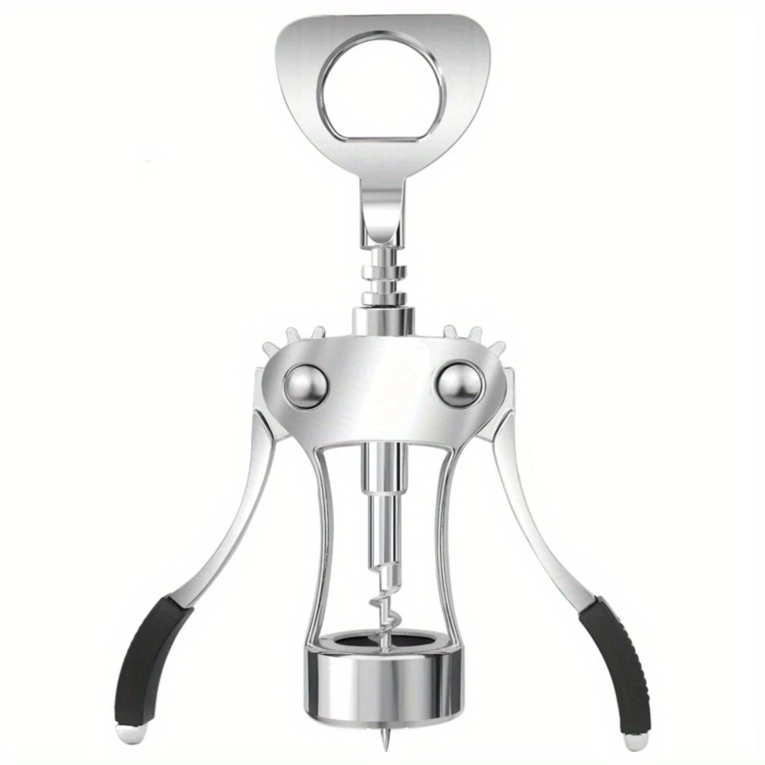 Corkscrew Spring Loaded Double Lever Wine Opener Waiter’s Bartender Accessory Stainless Steel