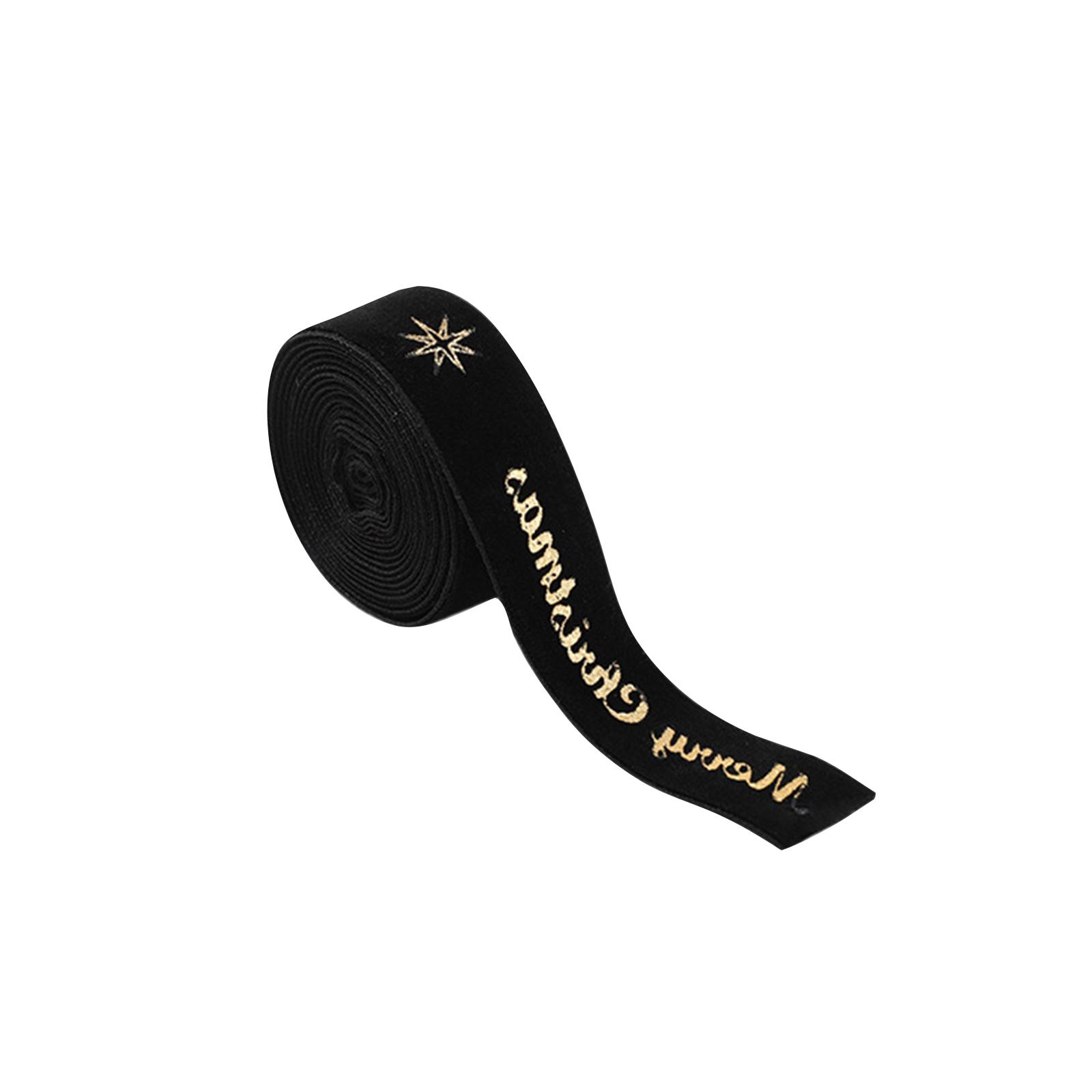 

Christmas Ribbon Fabric Bow Gift Wrapping Ribbon Velvet Printed Ribbon Suitable For Holiday Wedding Decoration One Size