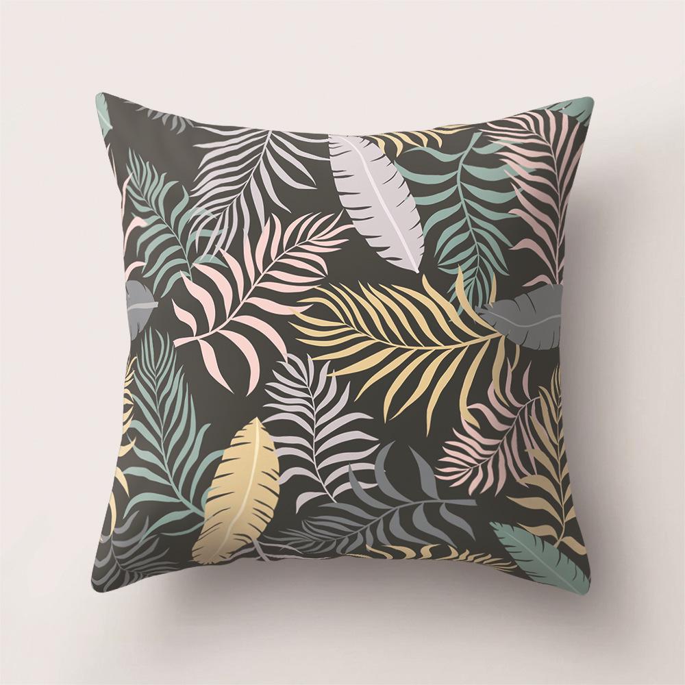 Tropical Rainforest Leaves Flowers and Plants Animals Printed Pattern Pillowcase Air Cushion Cover
