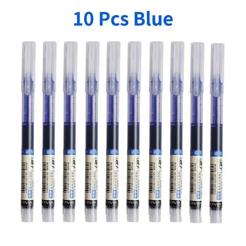 10 Pcs Color Gel Pens Quick Drying Large Capacity 0.5mm Rollerball Pen Suitable for Students Note-taking Marking Bookkeeping
