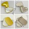 Zinc Zinc Alloy Heart Shape Makeup Mirror Mini Pocket Rotating Mirror Portable Mirror  Student Use