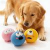 Squeaky Dog Rubber Chew Ball, Bite Resistant Teeth Cleaning Toy, Interactive Sound Puppy Toy for Small Medium Large Dogs