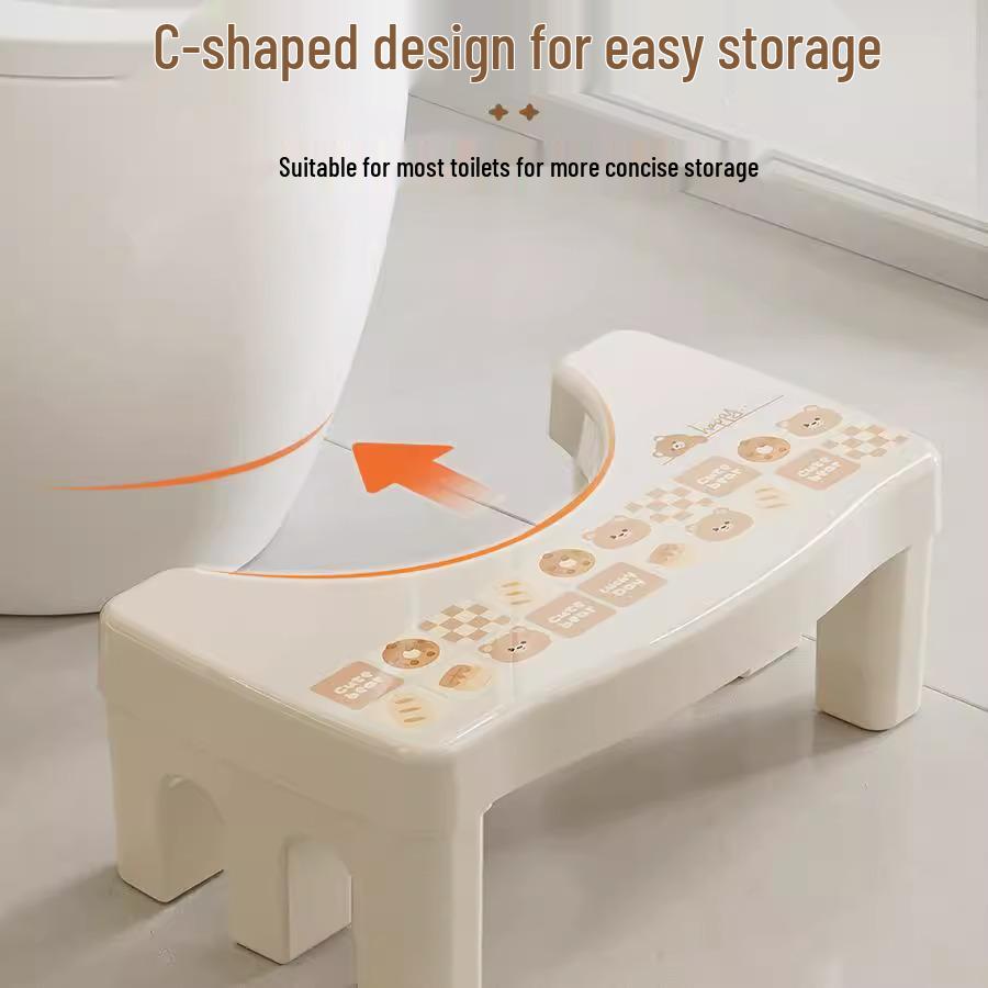 Non-Slip Thickened Toilet Squatting Footstool for Kids & Adults