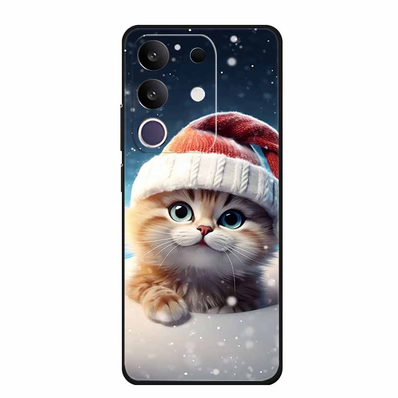Phone Case For Vivo T4x 5G Y300T 2025 Case 6.72" Black Silicone TPU Soft Back Cover For Vivo Y29 4G Cases Y 29 Coque Funda Para