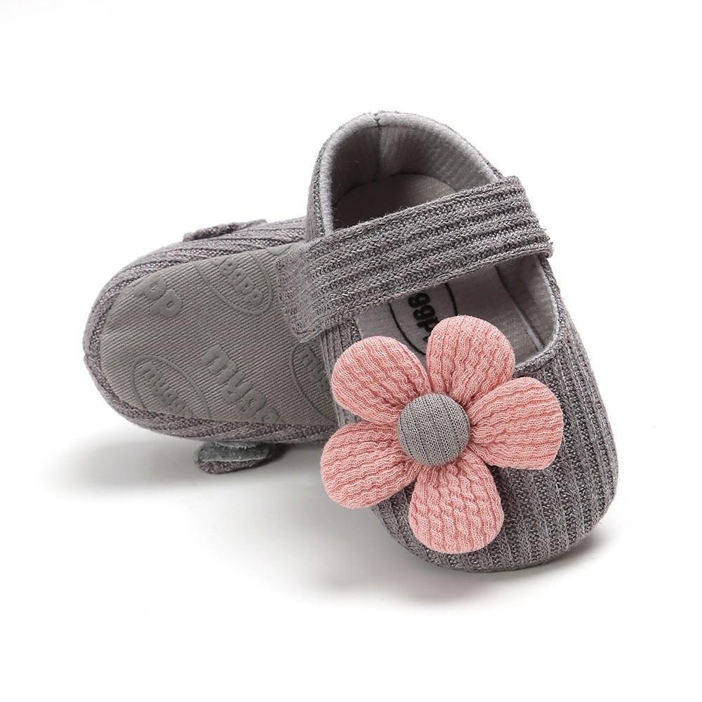 Baby Girls Soft Sole Floral Toddler Shoes With Non Slip Sole For Crawling And Walking