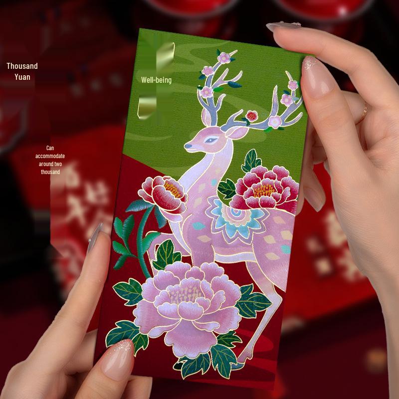 Festive Yearly Red Envelopes: Personalized Lucky Money Packets with Auspicious Designs