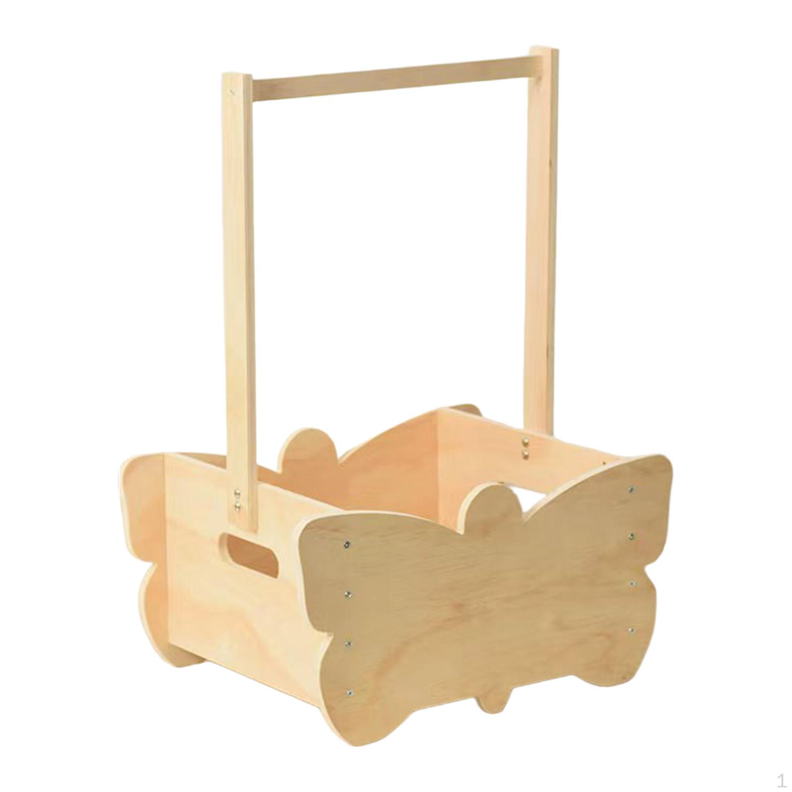 Деревянный ящик для душа, шкаф, приветственная коробка, органайзер в форме бабочки, портативная корзина для хранения с ручкой