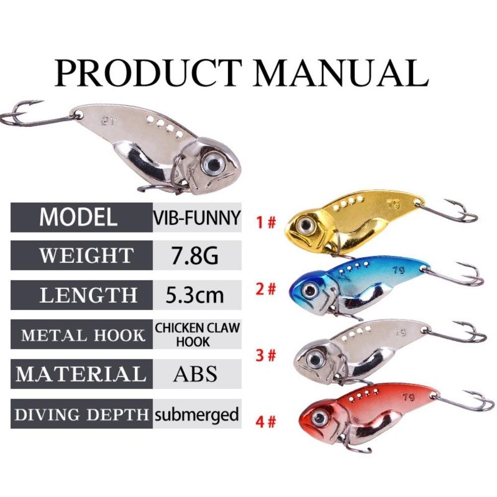 Metal Vibration Bait 5.3cm 7.8g Artificial Hard Bait Durable Lures Floating Baits Fishing Tackle