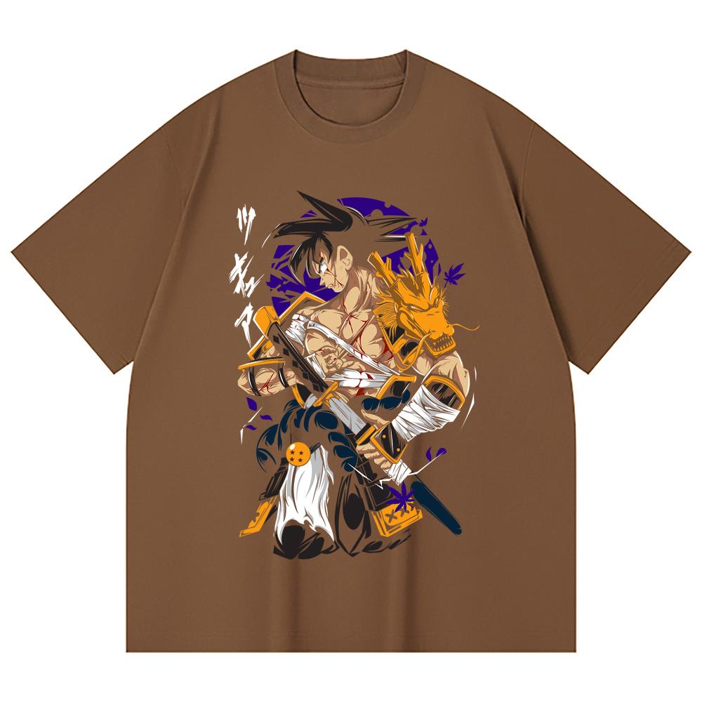 230 Gsm 100% Cotton Dragon Ball V68 Goku Samurai Print Unisex Heavy Cotton T Shirt