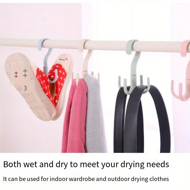 360-degree Rotating Hook, Four-claw Multi-functional Wardrobe Bag Hook, Four-claw Tie Hook, Belt Storage Hanger