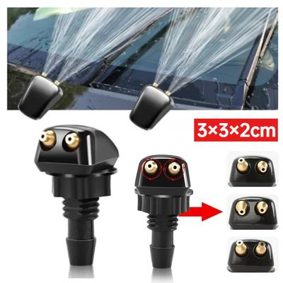 Car Dual Holes Windshield Washer Car Windshield Wiper Washer Spray Nozzle Fits Most Car Models Nozzle Wiper Water Spray Jet
