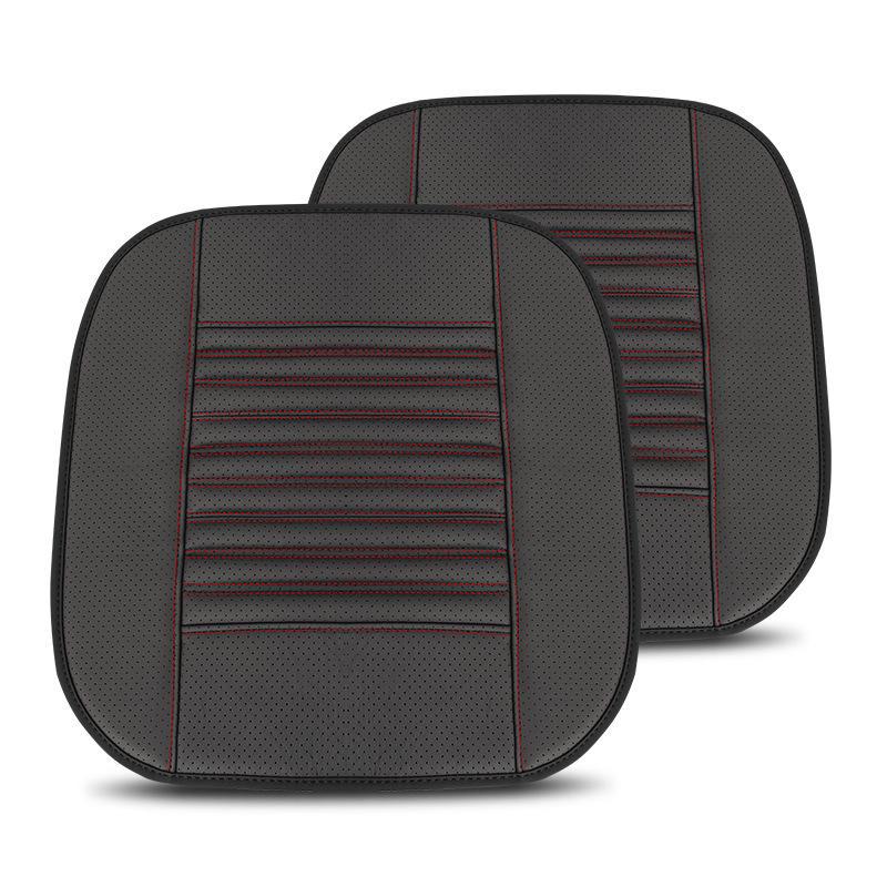 Universal Single Piece Cowhide Car Leather Seat Cushion - Non-slip Breathable Heightening Design for All Seasons