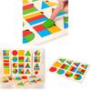 Wooden Geometric Shape Puzzle For Toddlers Educational Toy For Early Learning