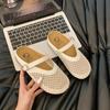Summer Wear Mesh Bag Head Slippers Women 2025 New Breathable One-pedal French Thick-soled Hollow Soft-soled Slippers Women