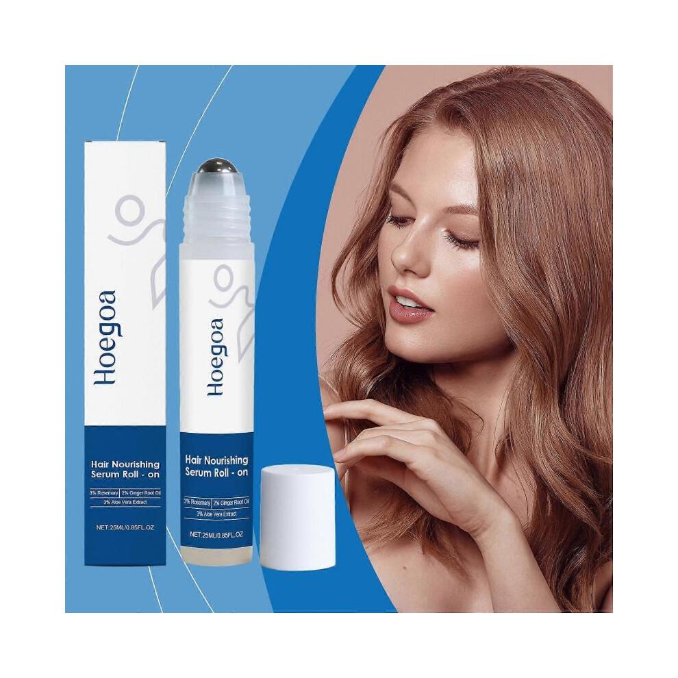 HOEGOA Rosemary Hair Care Serum Roll On 25ml Nourishing Scalp Hair Treatment for Growth, Shine &