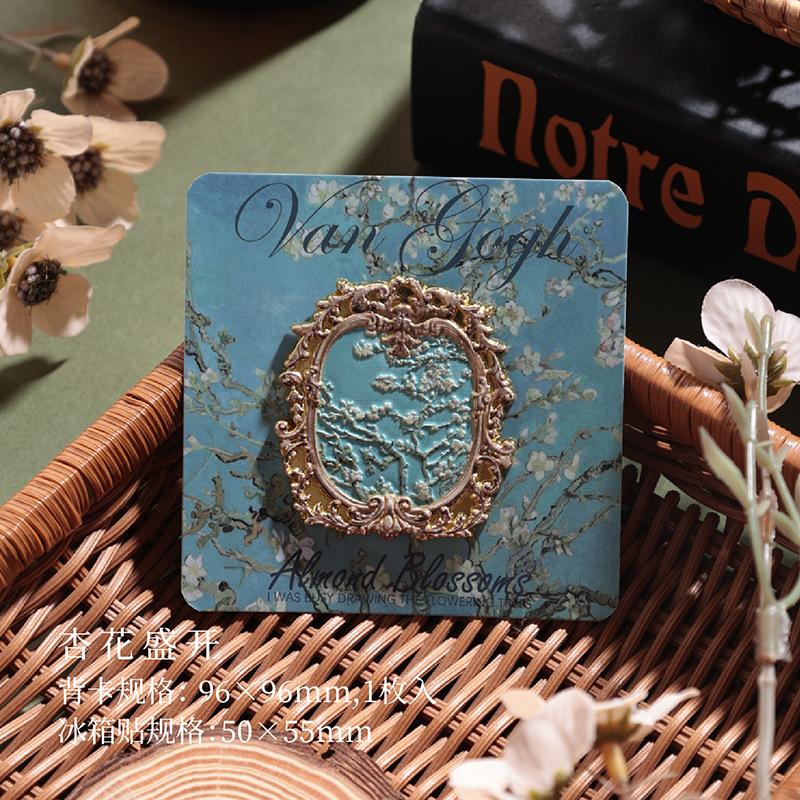 

1Pc European Vintage Oil Painting Shape Fridge Magnets Creative Gifts for Friends Magnetic Decorations for Kitchen Home Decor