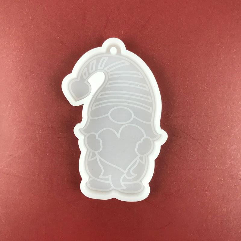 Shiny Santa Claus Little Dwarf Mold Silicone Epoxy Resin Molds DIY Necklace Jewellery Making Keychain Decoration
