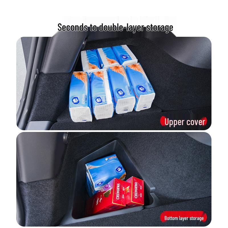 Tesla Model Y/3 Trunk Side Storage Box Cover - Interior Decoration Accessory