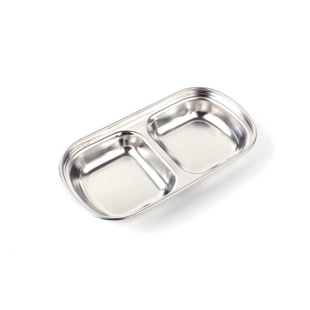 304 Stainless Steel Pepper Roast Meat Sauce Dishes Wasabi Bowl Separate Sushi Vinegar Soy Plates Tableware Food Seasoning Tray