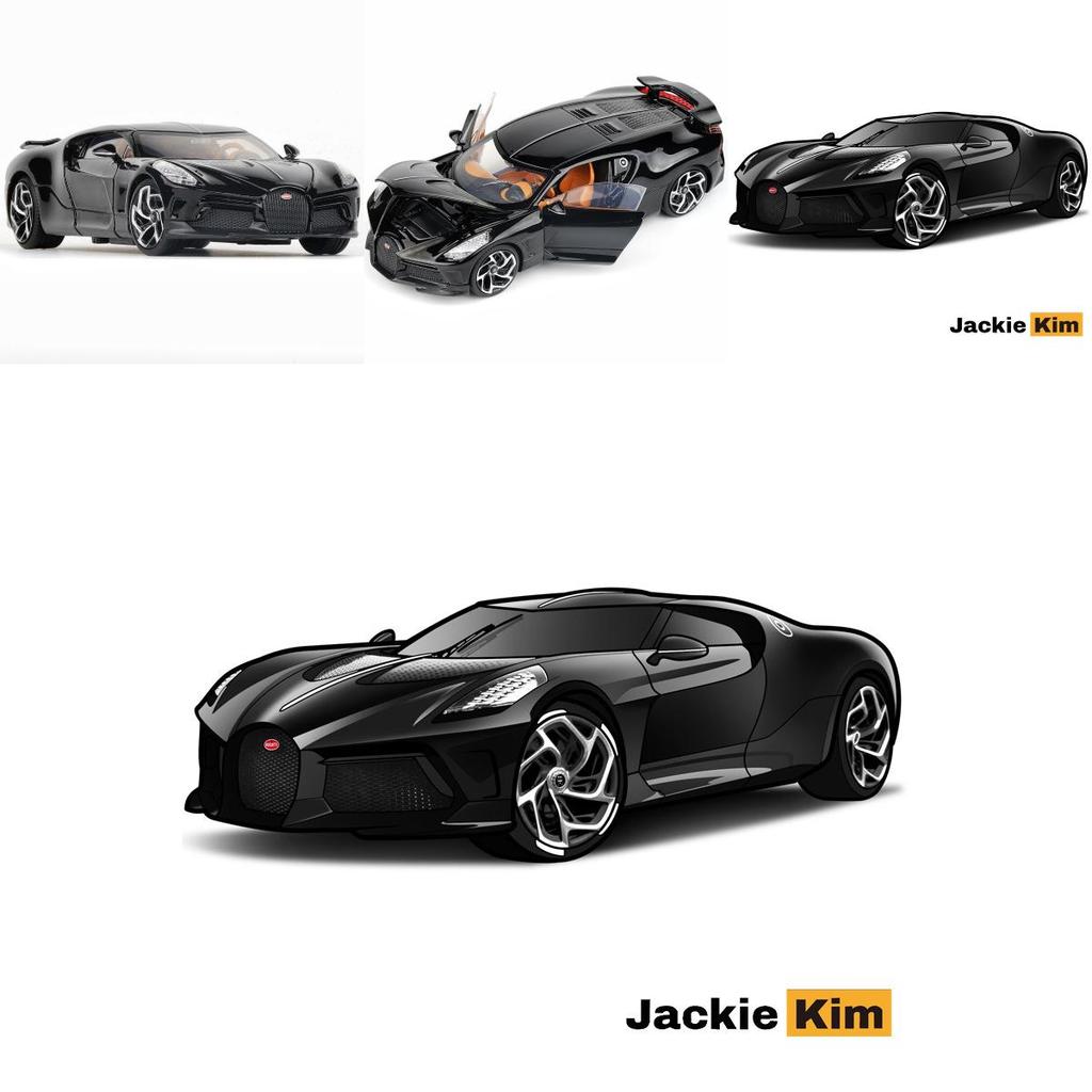 Car Model Alloy Bugatti Night God Sound Light Steering Shock Absorption For Collectors