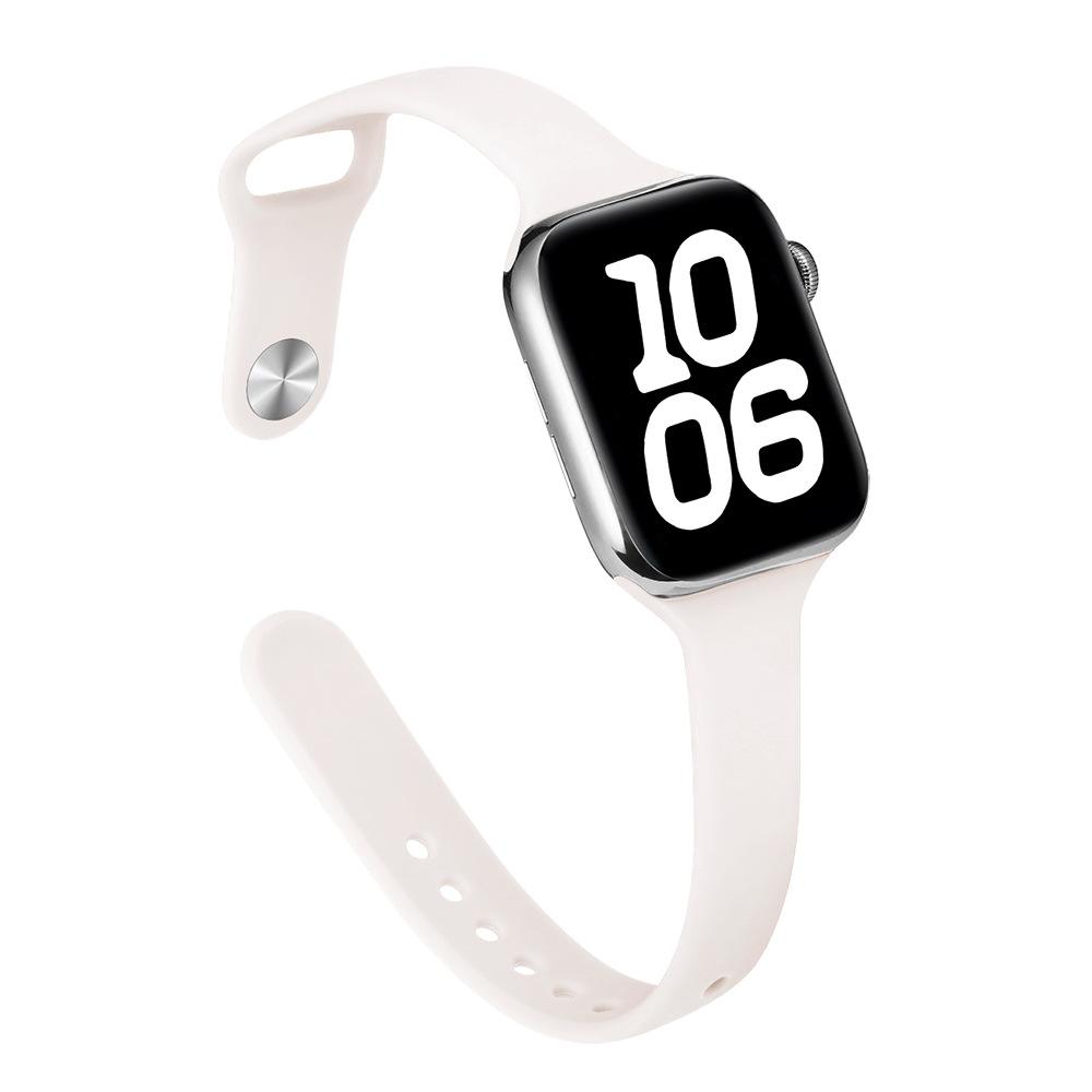 Slim Waist Silicone Watch Strap for Apple Watch Series 1-12, Ultra 1-3, SE3