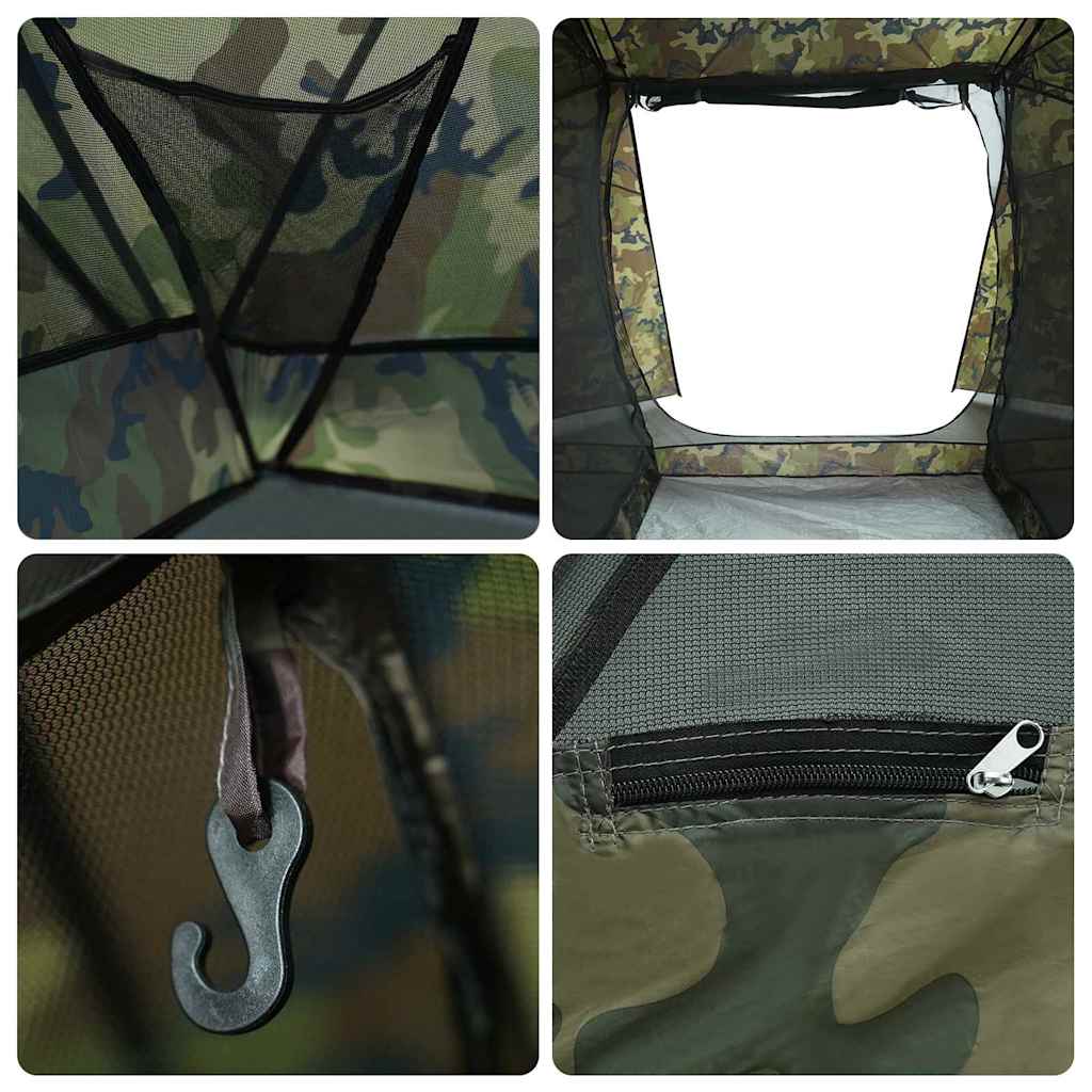 Fishing Tent Camouflage 514 X 465 X 187 Cm Polyester and Fiberglass