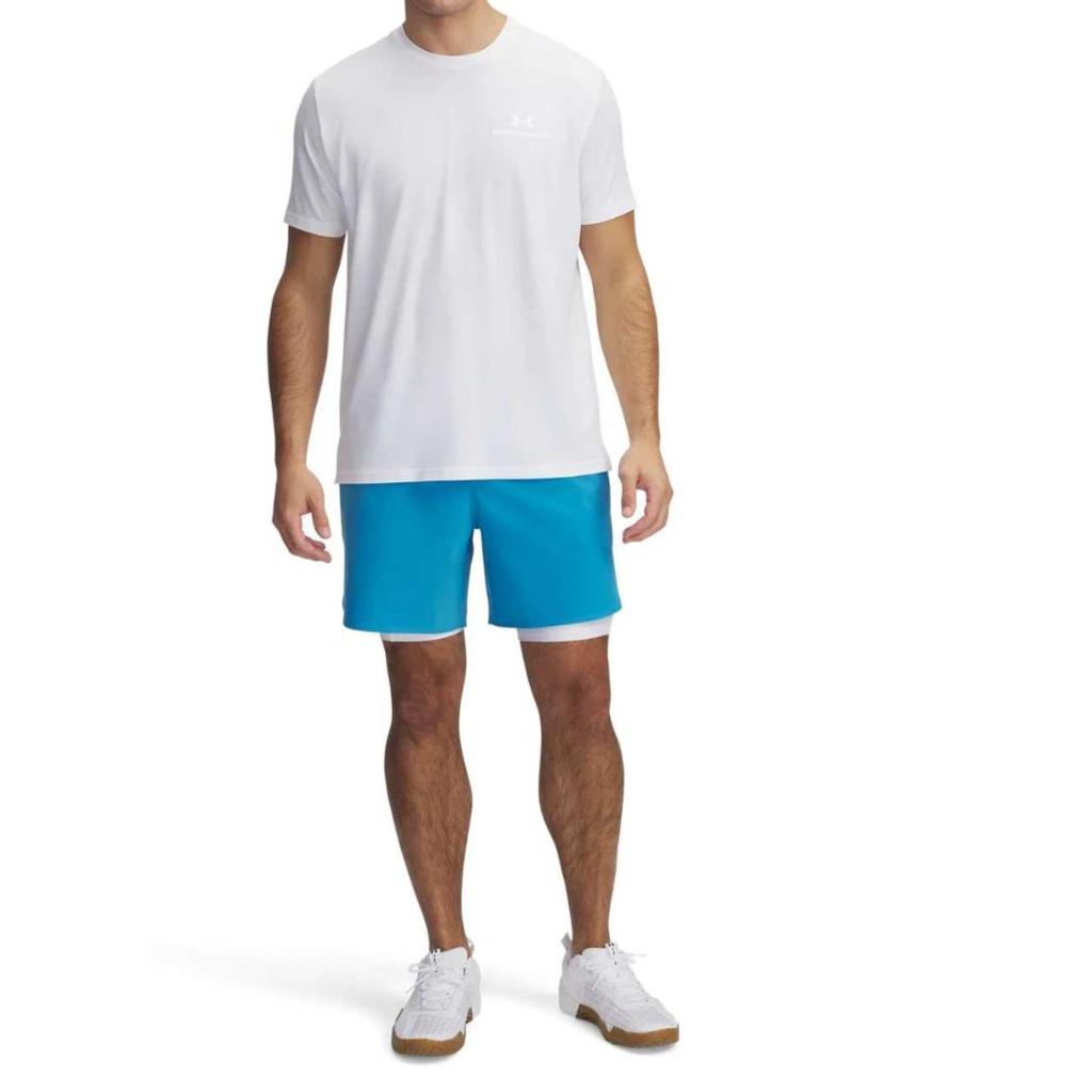 Under Armour Vanish Elite Comfortable Versatile Breathable Three-Quarter Casual Shorts Men shorts Ether-Blue 1376782-452