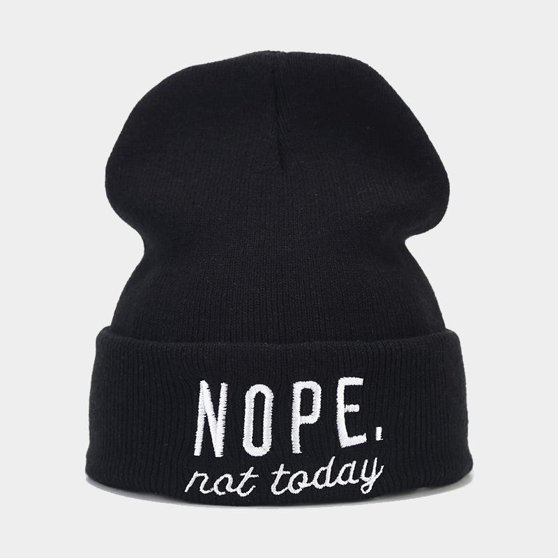 

Осень и зима новый литературный и ретро вязаный пуловер с надписью шапка женская модная универсальная шапка для наслаивания мужская теплая шапка M（56-58cm）