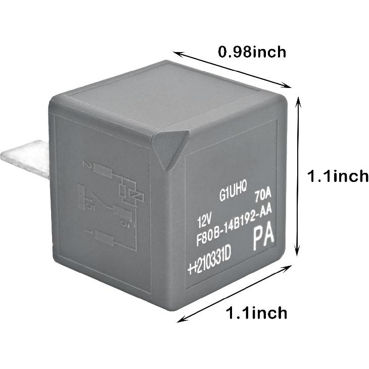 F80B-14B192-AA 12VDC 70A 4 Pin Automotive Power Relay High Power Relay Compatible With V23136-J4-X89 DH22-14B192-EA V23136-J4-X62 5M5T-14B192-EA