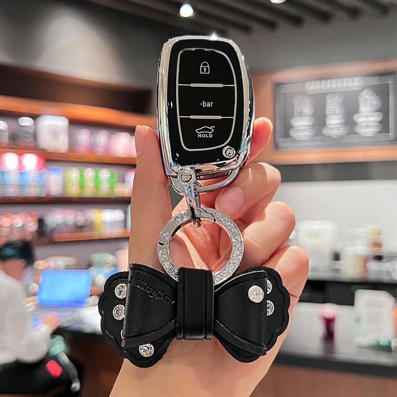 Modern Ix35, Elantra, Santa Fe, and Sonata Key Cover with Buckle