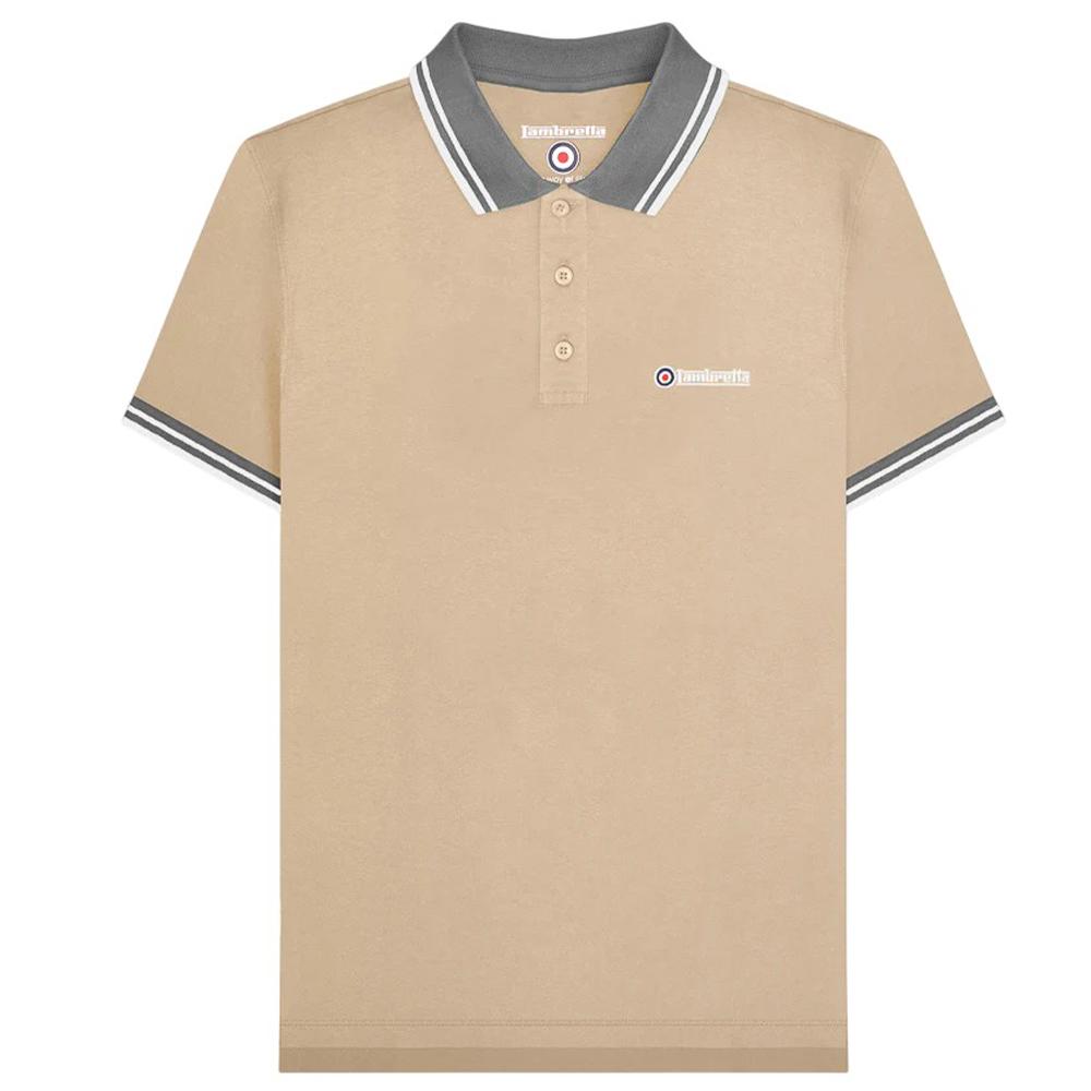 Lambretta Mens Contrast Tipped Polo Shirt