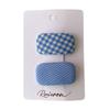 2Pcs/set Macaron Fabric Plaid Hair Clip Solid Color Square Cotton Filling Hairpin Children's Side Bangs Clip Girls Hair Accessories