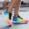 Women'S Trendy Sports Shoes Knitted Mesh Breathable Training Flat Bottom Women Shoes Outdoor Tennis Sports Jogging Hiking Shoes