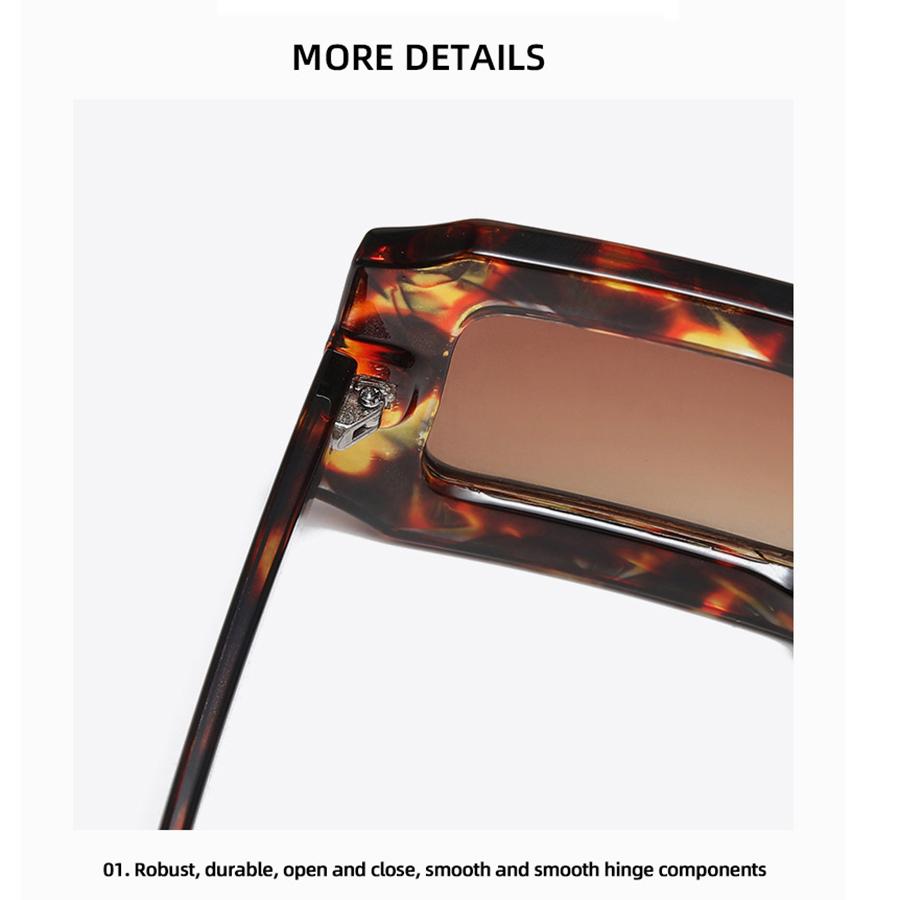 Fashione Sunglasese квадратные солнцезащитные очки желейного цвета — фото 9