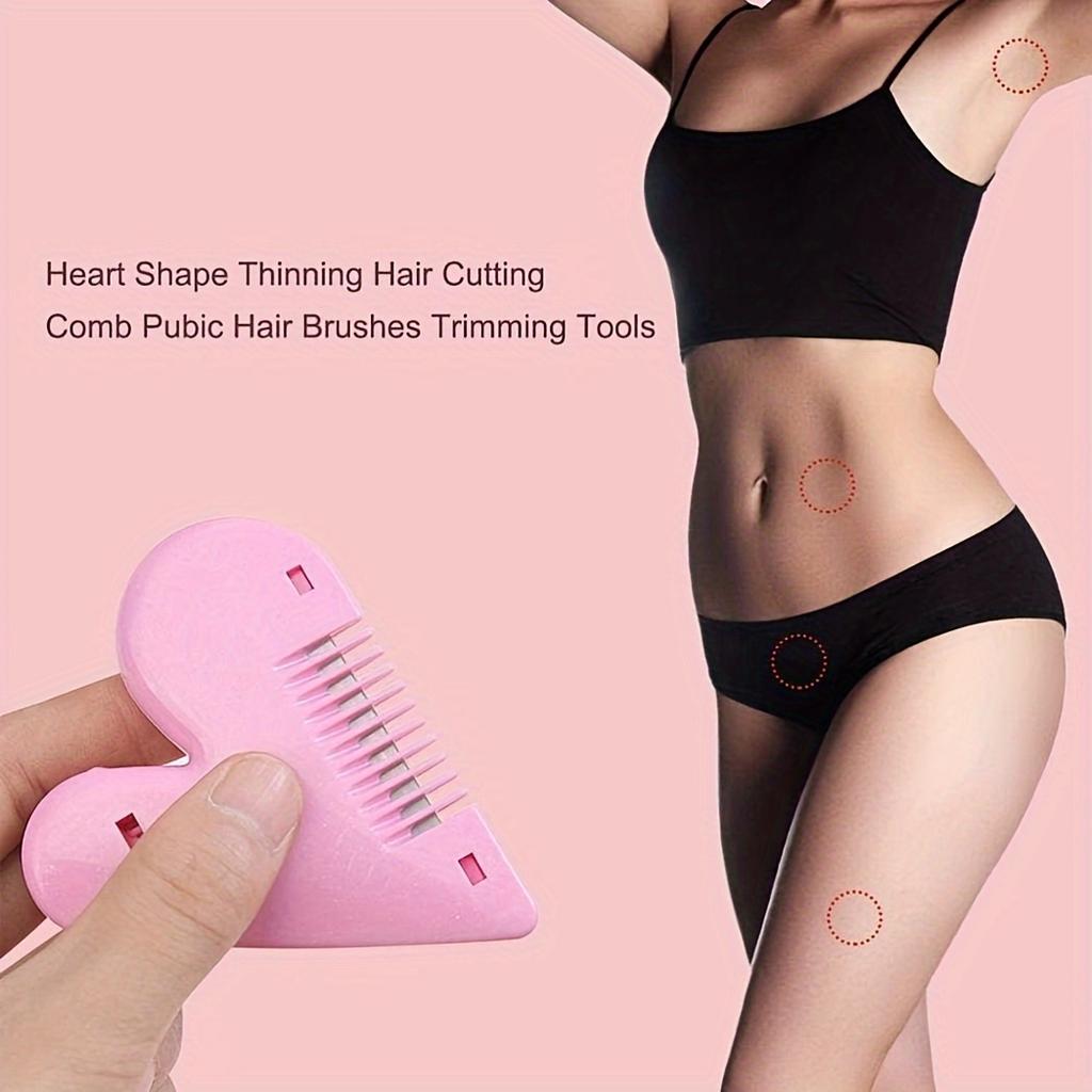 1pc Pink Pubic Hair Cutter For Women Prepared, Portable Private Privacy Shaping Tool For Women, Comb Knife Designed For Women