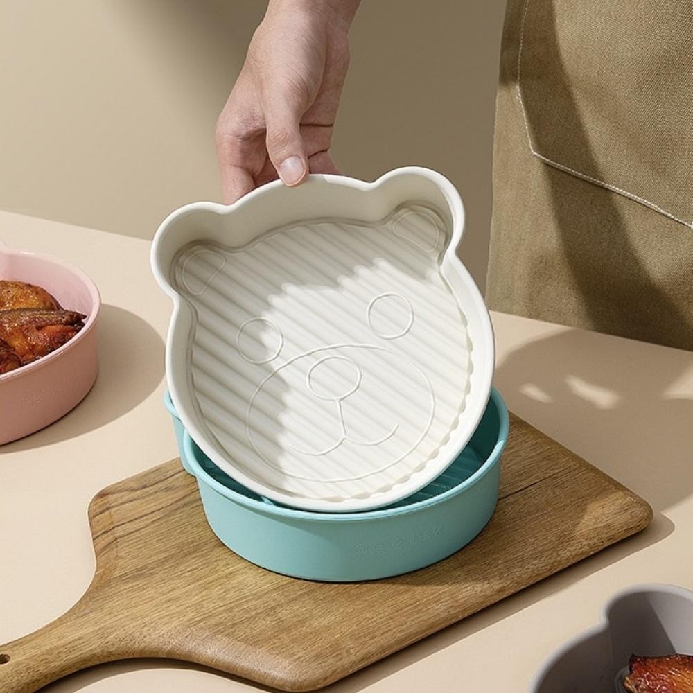 Cartoon Food-Grade Silicone Mat for Air Fryer Baking Tray Cake Mold Oven Baking Mat Animal Baking Mold