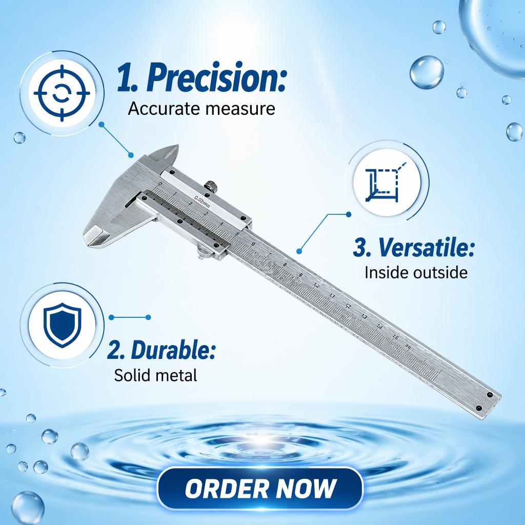High Quality Carbon Steel Vernier Calipers 0-150mm High Precision Zhongji Brand 0 Month Warranty +/-0.02mm 0.01mm Resolution 0-150 mm серебряный
