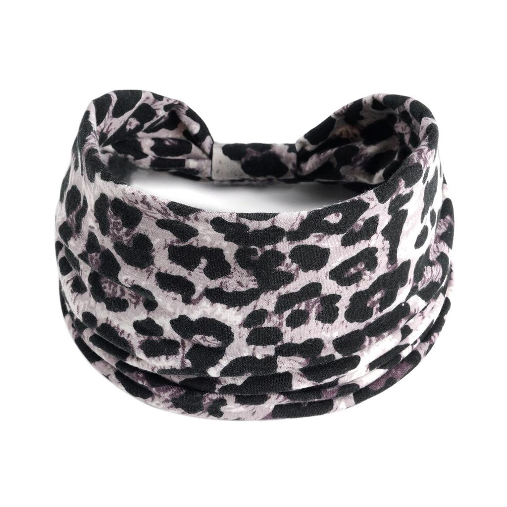 Geknotetes Stirnband mit Leoparden- und Zebra-Print – Sexy elastisches Sport-Stirnband für Damen