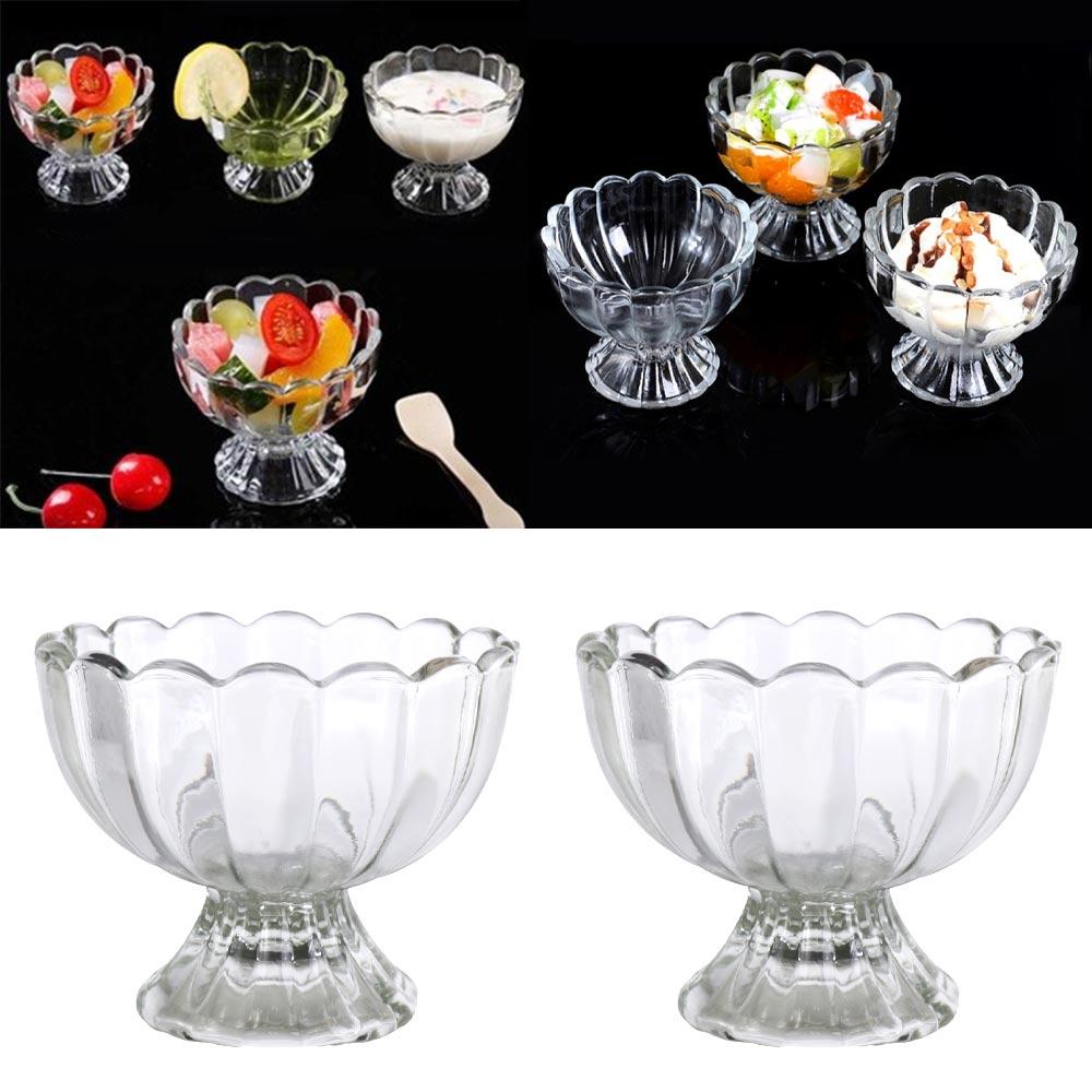 Flowers Shape Ice Cream Bowl Thickened Goblet Dessert Cup Pudding Cups  Milkshake