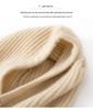 Women's 100% Pure Cashmere Knit Hat with Drawstring Neck Protection - Warm for Autumn and Winter