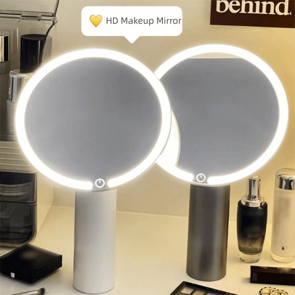Touch Control LED Makeup Mirror USB Charging Lighted Desktop Mirrors  Women