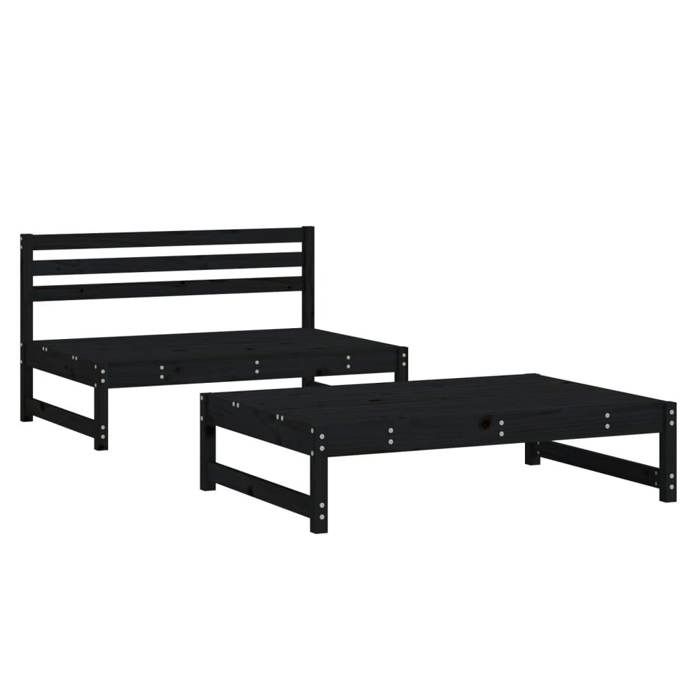 VidaXL Salon de Jardin 2 pcs, Mobilier de Patio, Mobilier de Terrasse, Meubles de Jardin, Ensemble de Canapés d'Extérieur, 825727
