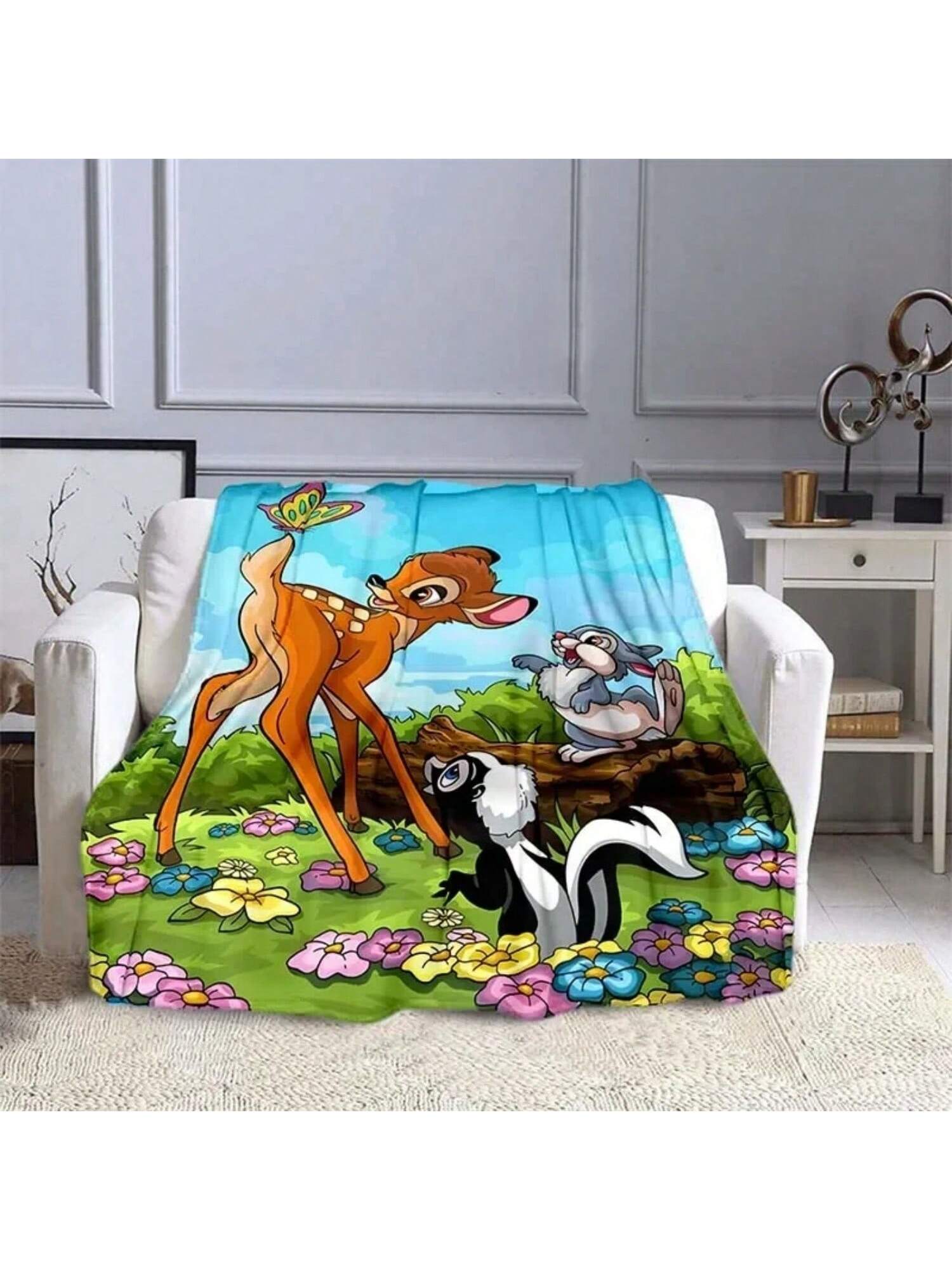 

Bambi Printed Blanket Adult Blanket Soft And Warm Bedding For Bed Sofa Outdoor Travel Cover Blanket Gift#Color_Style F,Size_75X95CM 75X95CM