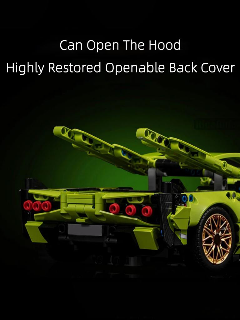 1:14 racing building block assembly toys, over 1,000 building block particle sports car models, holiday gift decoration toys