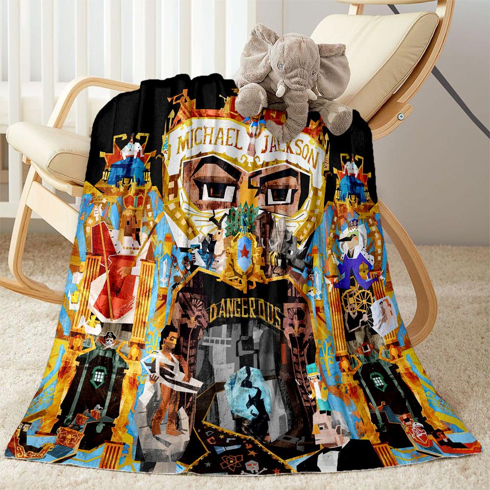 Michael Jackson 86 Blanket Soft & Cozy Suitable for Bedding Office Chair Livingroom for All Occasions Playful Design