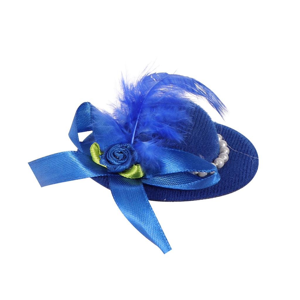 Chicken Hats For Hen Small Funny Chicken Accessories Feather Top Hat Rooster Duck Parrot Hamster Poultry Stylish Show Costum 1Pc