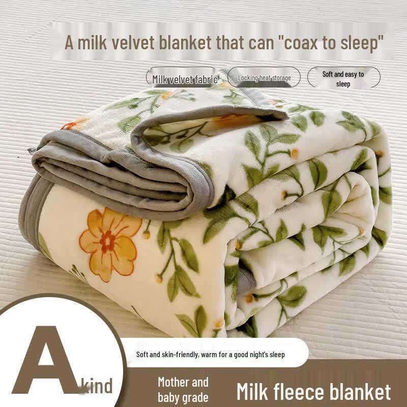 Milk Velvet Anti-static Printed Warm Blanket