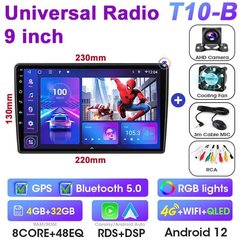 Universal 7 9 Inch Car Radio 2 Din Android 12 Wireless CarPlay Auto Intelligent Systems Smart Autoradio For Nissan Toyota Kia
